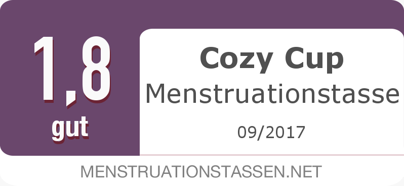Testsiegel: Cozy Cup Menstruationstasse