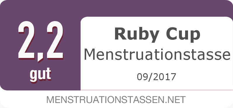 Testsiegel: Ruby Cup Menstruationstasse