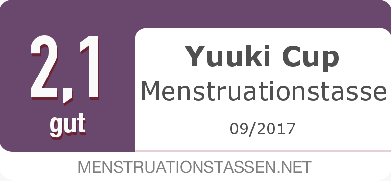 Testsiegel zur Yuuki Menstruationstasse